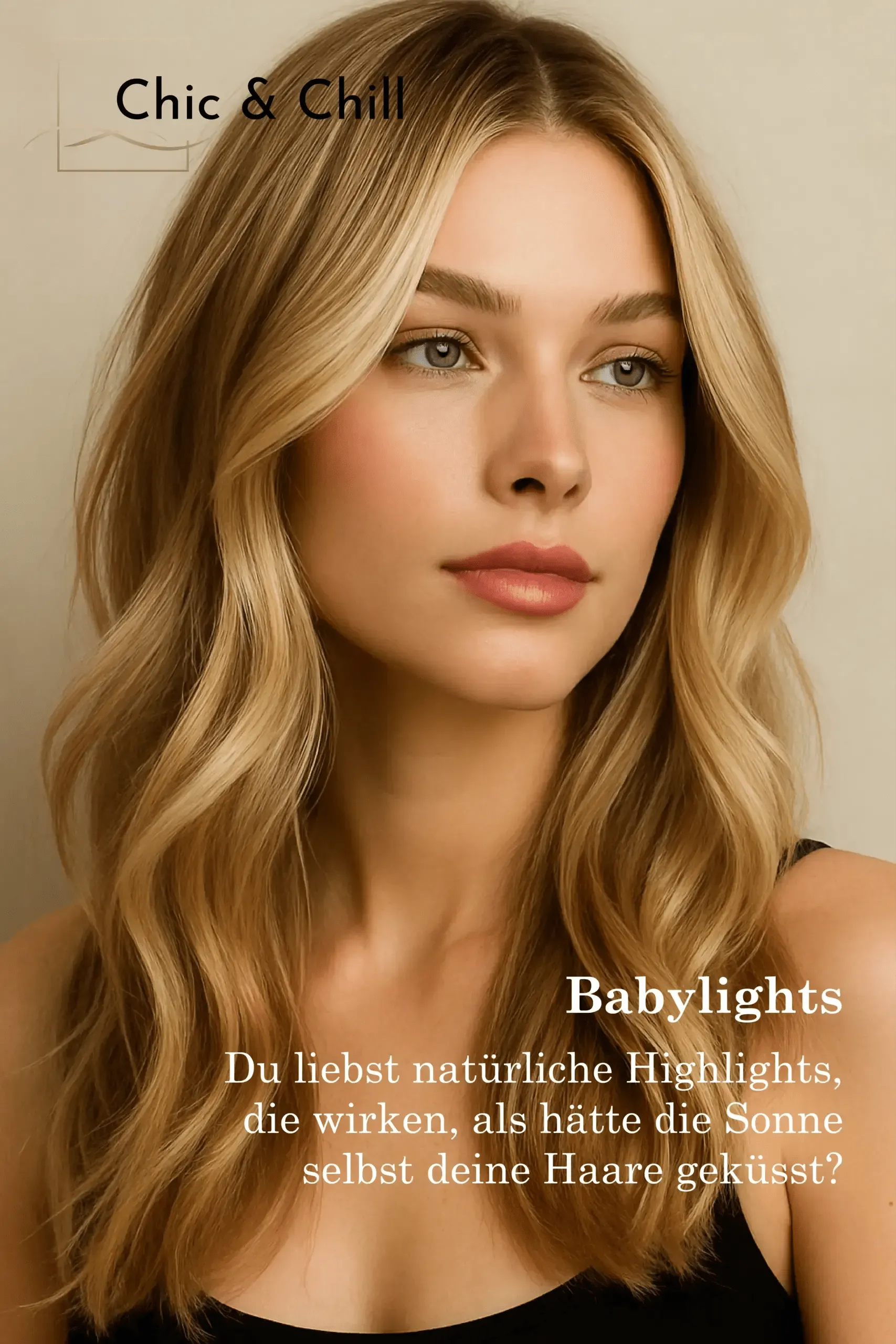 Hauchzarte Babylights mit sonnengeküsstem Glanz und weichen Farbübergängen bei Chic & Chill.